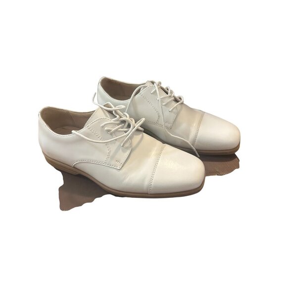 Florsheim  Cap Toe Ox, Jr.  Leather Upper White Smooth Leather 6.5 Big Kid - Picture 4 of 4